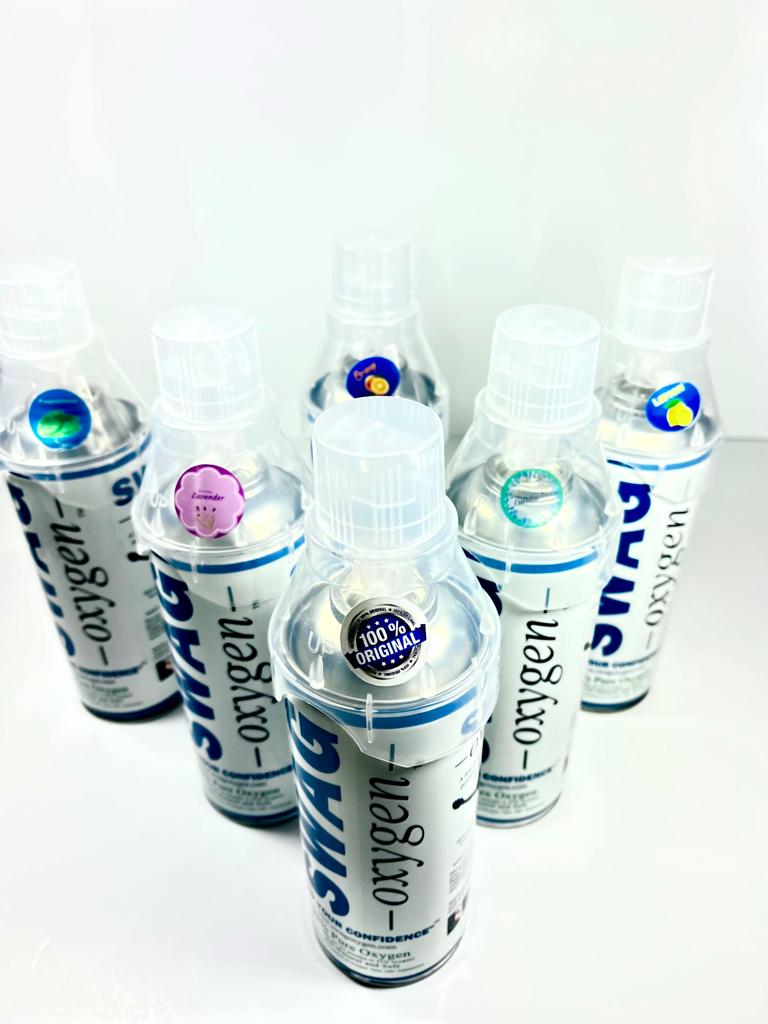 6 Pack Flavored Oxygen Cans ( Mint, Eucalyptus, Lemon, Orange, Lavender & Original ) for everyday use. All Age groups. Study, Gym, Party - Image 4